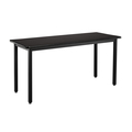 National Public Seating NPS Steel Fixed Height Heavy Duty Table, 30 X 72 X 30, HPL Top, Black Frame SLT7-3072H